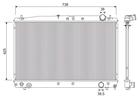 Радіатор для охолодження двигуна TOYOTA AVENSIS, VALEO (701349)