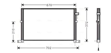 Конденсаторний радіатор для FORD MONDEO, AVA COOLING (FD5334)