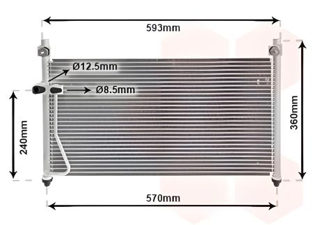 Конденсор кондиционера MAZDA 626 радиатор, Van Wezel (27005126) Конденсор кондиционера MAZDA 626 радиатор, Van Wezel (27005126)