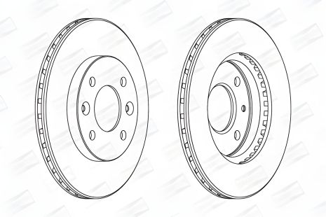 Гальмівний диск NISSAN KUBISTAR, RENAULT THALIA, RENAULT CLIO, CHAMPION (561336CH)