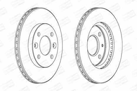 Диск гальмівний NISSAN KUBISTAR, RENAULT THALIA, RENAULT CLIO, CHAMPION (561336CH)
