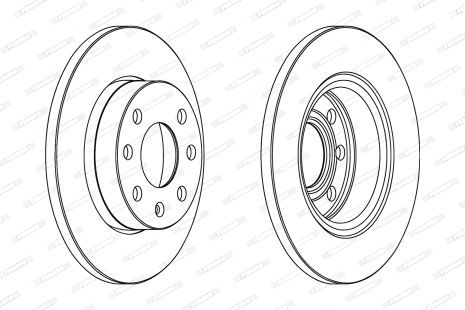 Гальмівний диск BEDFORD ASTRAMAX, CHEVROLET CORSA, OPEL CORSA, FERODO (DDF116)