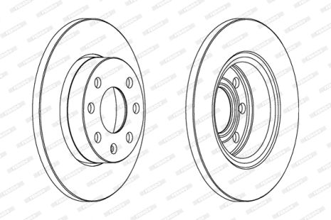 Диск гальмівний BEDFORD ASTRAMAX, CHEVROLET CORSA, OPEL CORSA, FERODO (DDF116)