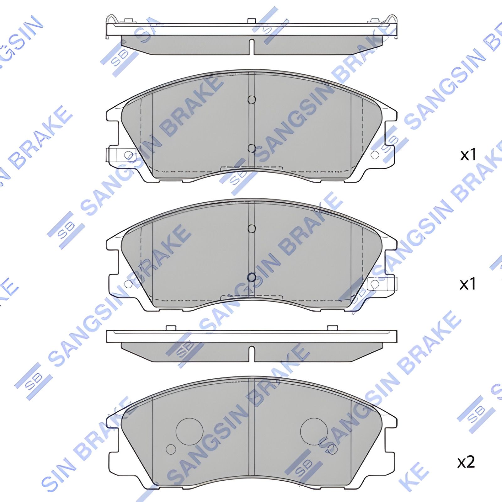 Гальмівні колодки для HYUNDAI TERRACAN, SANGSIN (SP1097) Гальмівні колодки для HYUNDAI TERRACAN, SANGSIN (SP1097)
