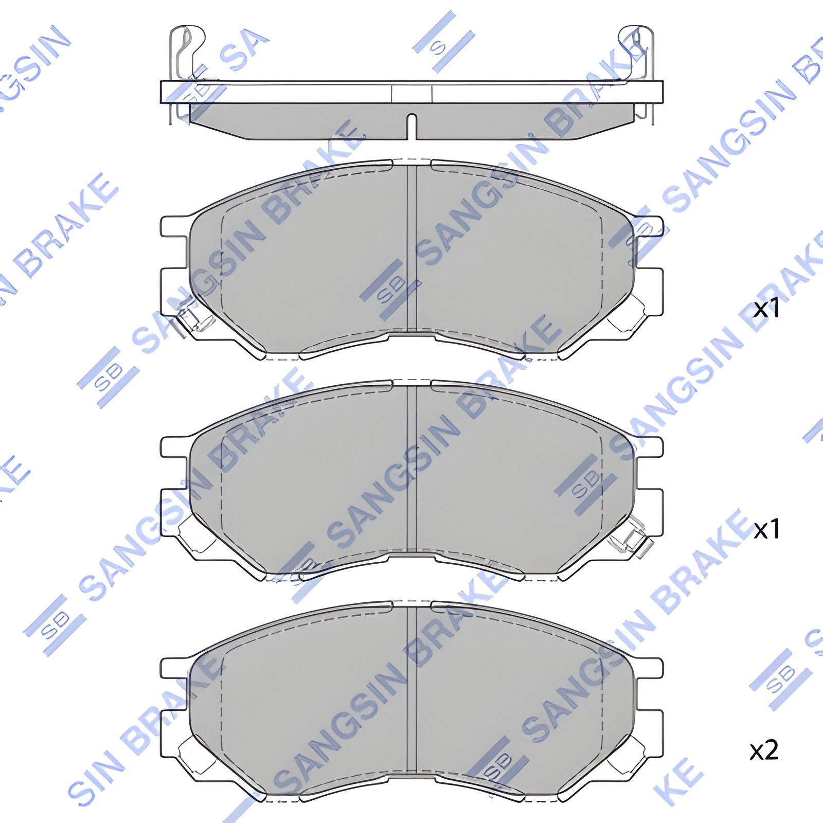 Гальмівних колодок комплект, дискове гальмо MITSUBISHI DELICA, SANGSIN (SP2011) Гальмівних колодок комплект, дискове гальмо MITSUBISHI DELICA, SANGSIN (SP2011)