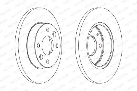 Гальмівний диск DACIA SANDERO, RENAULT LOGAN, RENAULT CLIO, FERODO (DDF055)