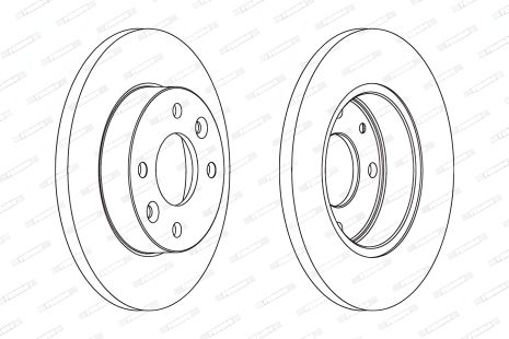 Гальмівний диск DACIA SANDERO, RENAULT LOGAN, RENAULT CLIO, FERODO (DDF055)