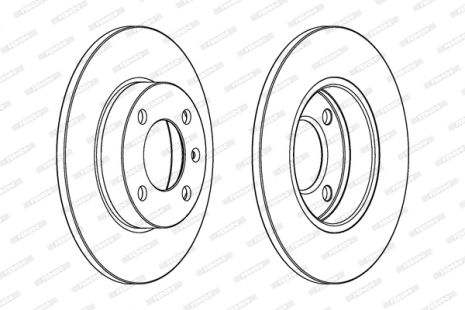 Диск тормозной SEAT CORDOBA, AUDI 80, VW POLO, FERODO (DDF042)