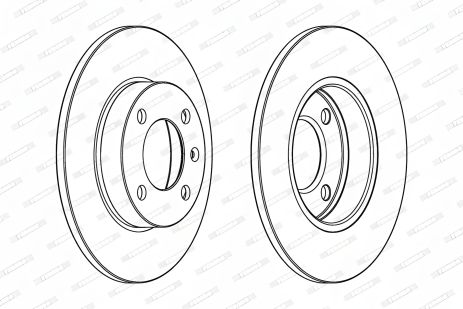 Диск гальмівний SEAT CORDOBA, AUDI 80, VW POLO, FERODO (DDF042)
