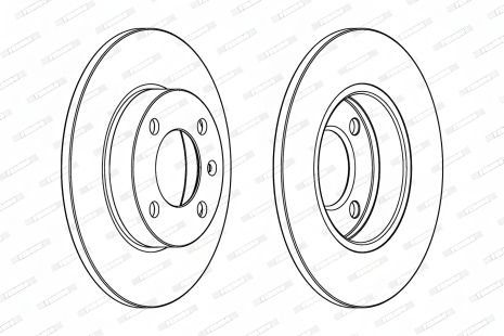 Диск гальмівний SEAT CORDOBA, AUDI 80, VW POLO, FERODO (DDF042)