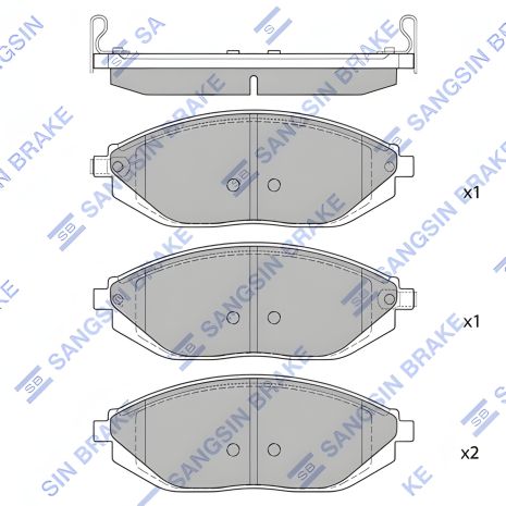 Комплект гальмівних колодок для дискового гальма HOLDEN BARINA, CHEVROLET SPARK, HI-Q (SP1392)