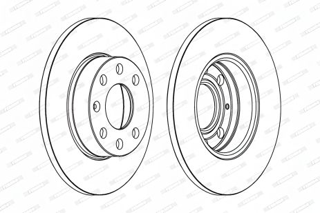 Тормозной диск для BEDFORD ASTRA, OPEL KADETT, OPEL CORSA, FERODO (DDF104)