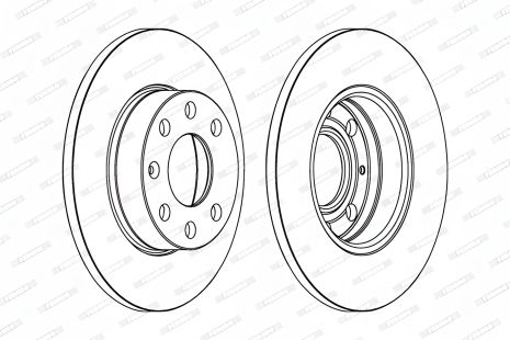 Гальмівний диск BEDFORD ASTRA, OPEL KADETT, OPEL CORSA, FERODO (DDF104)