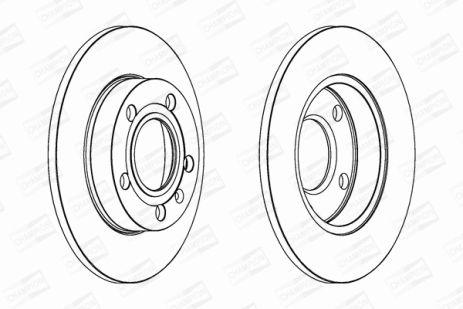 Диск тормозной SEAT EXEO, AUDI A4, CHAMPION (562192CH)