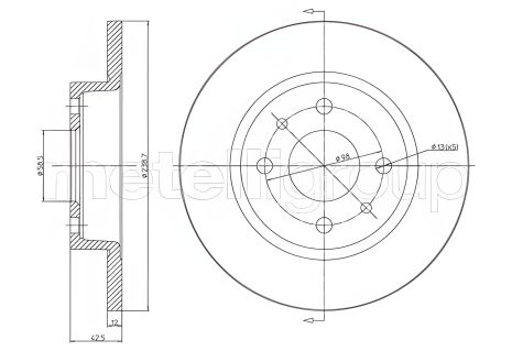Гальмівний диск MOSKVICH 2140, ZAZ TAVRIA, LADA SAMARA, CIFAM (800205)