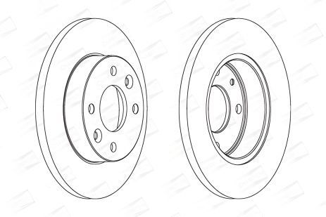 Тормозной диск DACIA SANDERO/RENAULT LOGAN/CLIO, CHAMPION (561235CH)