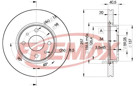 Диск гальмівний FIAT TEMPRA, ALFA ROMEO, LANCIA DEDRA, FREMAX (BD5056) Диск гальмівний FIAT TEMPRA, ALFA ROMEO, LANCIA DEDRA, FREMAX (BD5056)