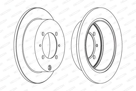 Передній гальмівний диск HYUNDAI SANTAMO, KIA JOICE, MITSUBISHI LANCER від FERODO (DDF1141)