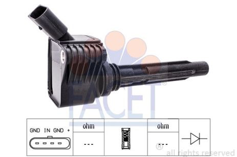 Катушка зажигания CUPRA LEON, SKODA SUPERB, SEAT TARRACO, FACET (96530)