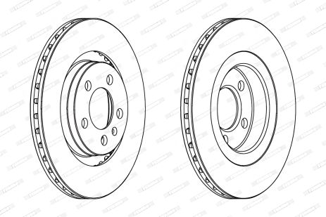 Тормозной диск для FORD CAPRI, SEAT LEON, VW GOLF, FERODO (DDF928)
