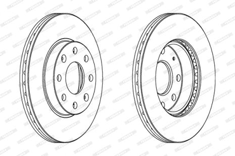 Диск гальмівний CHEVROLET AVEO, DODGE NEON, OPEL ASTRA, FERODO (DDF1279C)