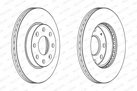 Диск гальмівний CHEVROLET AVEO, DODGE NEON, OPEL ASTRA, FERODO (DDF1279C)