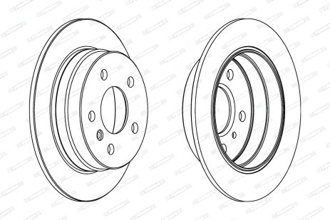 Гальмівний диск MERCEDES-BENZ B-CLASS, MERCEDES-BENZ A-CLASS, FERODO (DDF1258C) Гальмівний диск MERCEDES-BENZ B-CLASS, MERCEDES-BENZ A-CLASS, FERODO (DDF1258C)