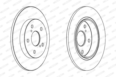 Диск гальмівний TOYOTA AURIS, TOYOTA COROLLA, FERODO (DDF1645C)