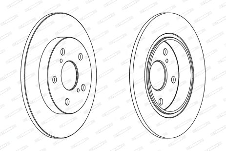 TOYOTA AURIS, TOYOTA COROLLA Гальмівний диск, FERODO (DDF1645C)