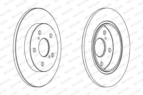 Диск гальмівний TOYOTA AURIS, TOYOTA COROLLA, FERODO (DDF1645C)
