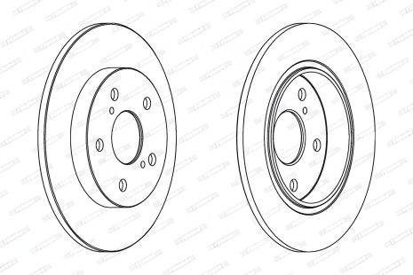 TOYOTA AURIS, TOYOTA COROLLA Гальмівний диск, FERODO (DDF1645C)