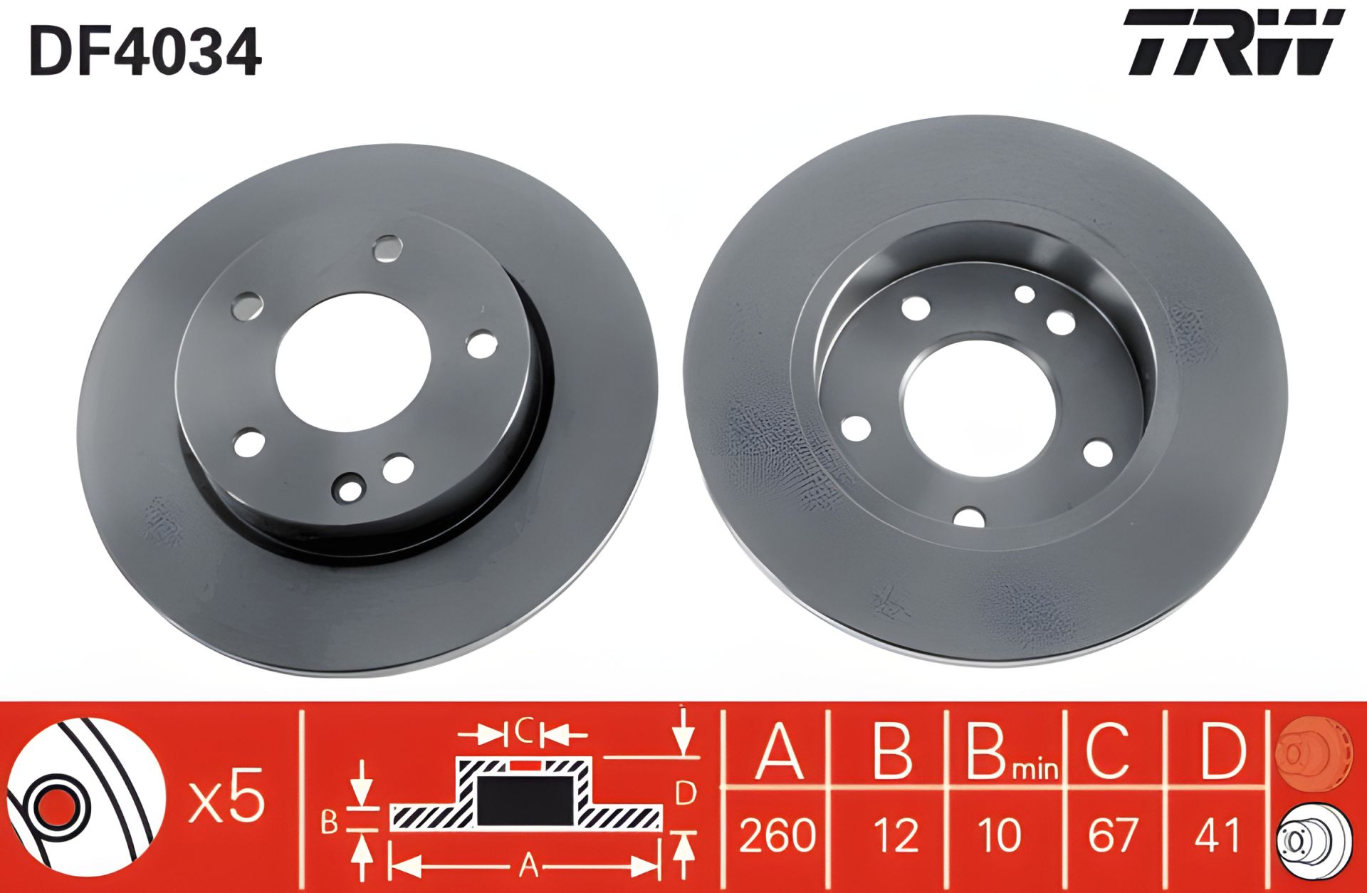 Гальмівний диск MERCEDES-BENZ A-CLASS, TRW (DF4034) Гальмівний диск MERCEDES-BENZ A-CLASS, TRW (DF4034)