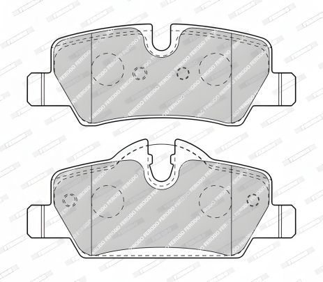 Комплект гальмівних колодок, дискове гальмо MINI MINI, FERODO (FDB4946), якісний
