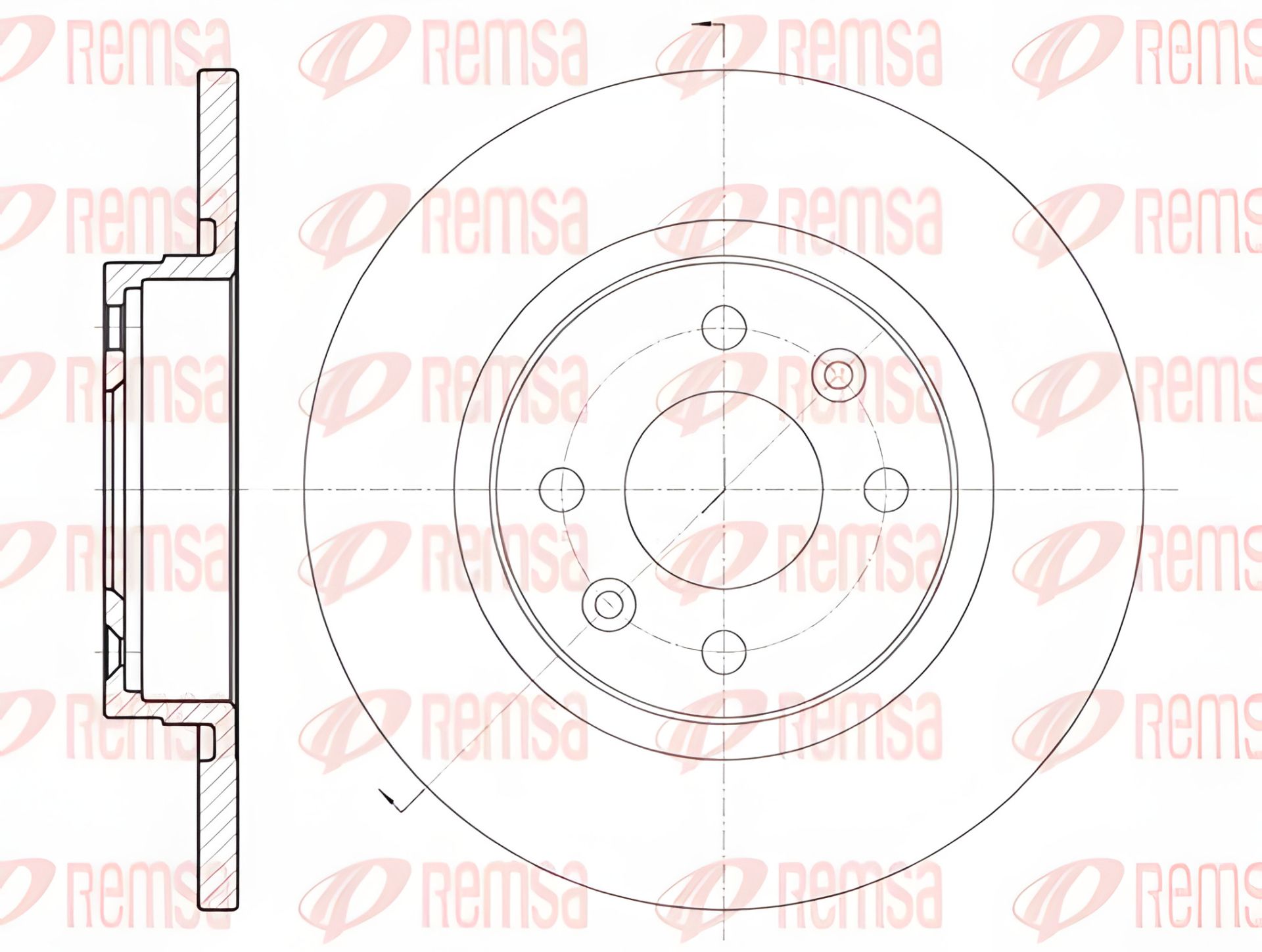 Гальмівний диск SMART FORFOUR, DACIA LOGAN, REMSA (680900) Гальмівний диск SMART FORFOUR, DACIA LOGAN, REMSA (680900)