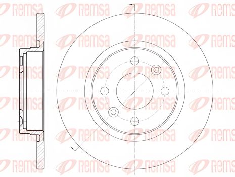 Гальмівний диск SMART FORFOUR, DACIA LOGAN, REMSA (680900)