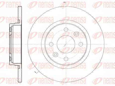 Гальмівний диск SMART FORFOUR, DACIA LOGAN, REMSA (680900) Гальмівний диск SMART FORFOUR, DACIA LOGAN, REMSA (680900)