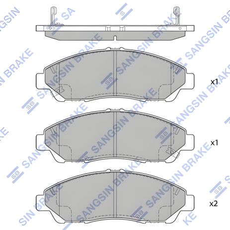 Комплект дисковых тормозных колодок ACURA MDX, HONDA PILOT, HI-Q (SP1452)