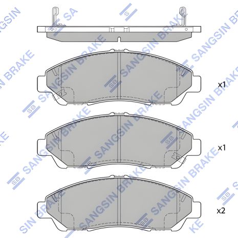 Комплект колодок, дискових гальм ACURA MDX, HONDA PILOT, HI-Q (SP1452) Комплект колодок, дискових гальм ACURA MDX, HONDA PILOT, HI-Q (SP1452)