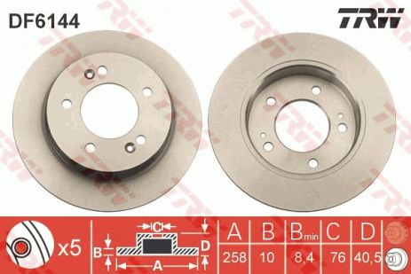ΠΠΈΡΠΊ Π³Π°Π»ΡΠΌΡΠ²Π½ΠΈΠΉ HYUNDAI ix20, KIA VENGA, TRW (DF6144) ΠΠΈΡΠΊ Π³Π°Π»ΡΠΌΡΠ²Π½ΠΈΠΉ HYUNDAI ix20, KIA VENGA, TRW (DF6144)