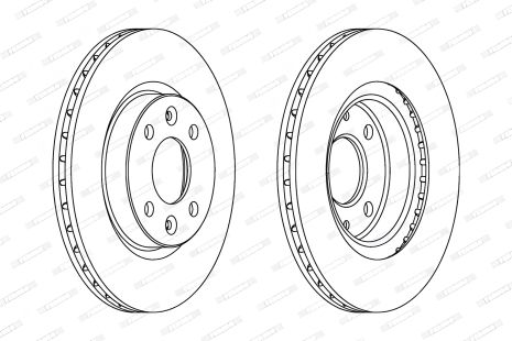 Тормозной диск DODGE RAM, NISSAN KUBISTAR, DACIA LOGAN, FERODO (DDF1096)