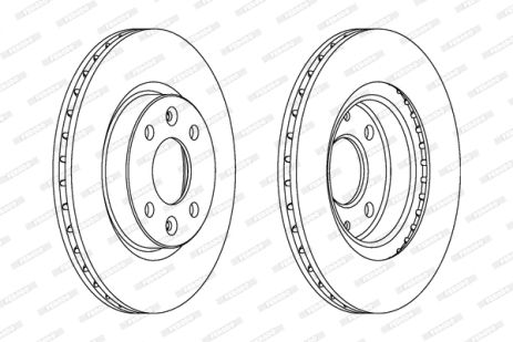 Диск гальмівний DODGE RAM, NISSAN KUBISTAR, DACIA LOGAN, FERODO (DDF1096)