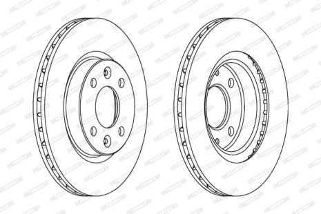Диск гальмівний DODGE RAM, NISSAN KUBISTAR, DACIA LOGAN, FERODO (DDF1096)