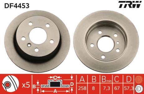 ΠΠΈΡΠΊ ΡΠΎΡΠΌΠΎΠ·Π½ΠΎΠΉ MERCEDES-BENZ B-CLASS, MERCEDES-BENZ A-CLASS, TRW (DF4453) ΠΠΈΡΠΊ ΡΠΎΡΠΌΠΎΠ·Π½ΠΎΠΉ MERCEDES-BENZ B-CLASS, MERCEDES-BENZ A-CLASS, TRW (DF4453)