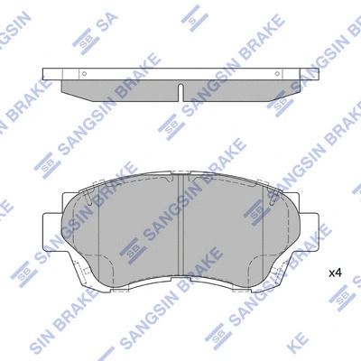 Комплект тормозных колодок, дисковый тормоз HOLDEN APOLLO, LEXUS SC, SANGSIN (SP1138)