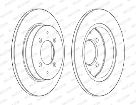 Диск тормозной MITSUBISHI COLT, SMART FORFOUR, FERODO (DDF1622C)