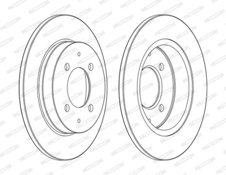 Диск гальмівний MITSUBISHI COLT, SMART FORFOUR, FERODO (DDF1622C)