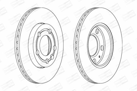 Диск гальмівний VW FOX, SKODA ROOMSTER, SKODA FABIA, CHAMPION (562307CH)