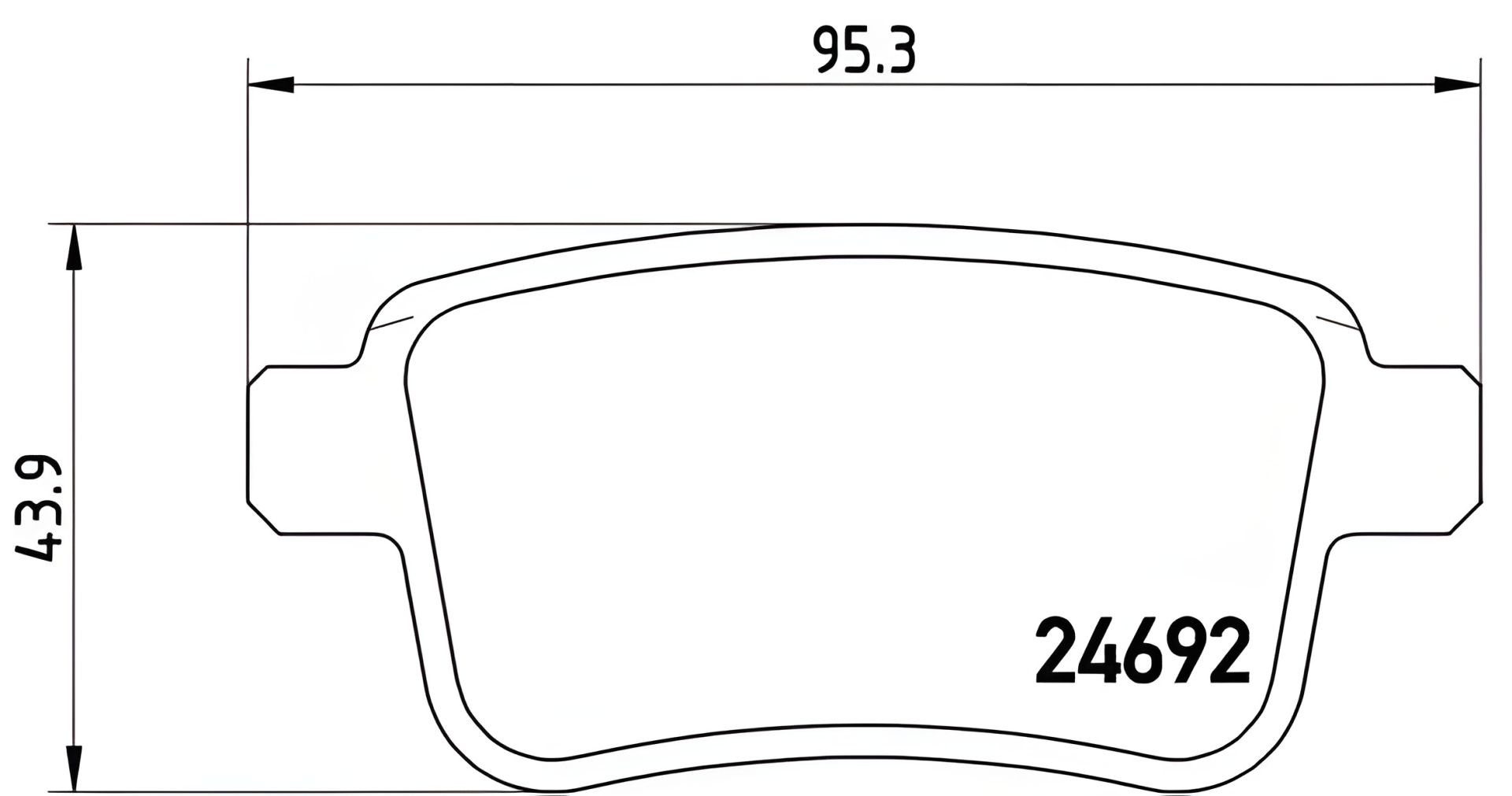 Комплект гальмівних колодок, дискове гальмо RENAULT KANGOO, BREMBO (P68043) Комплект гальмівних колодок, дискове гальмо RENAULT KANGOO, BREMBO (P68043)