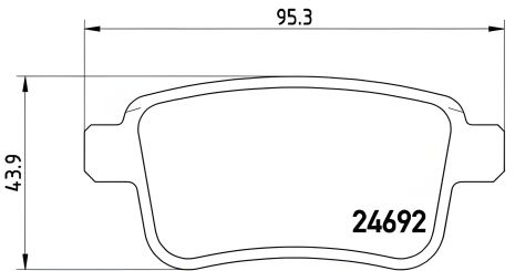 Комплект гальмівних колодок, дискове гальмо RENAULT KANGOO, BREMBO (P68043) Комплект гальмівних колодок, дискове гальмо RENAULT KANGOO, BREMBO (P68043)