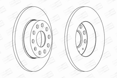 Диск гальмівний SEAT TOLEDO, VW GOLF, SAAB 9-5, CHAMPION (562238CH)
